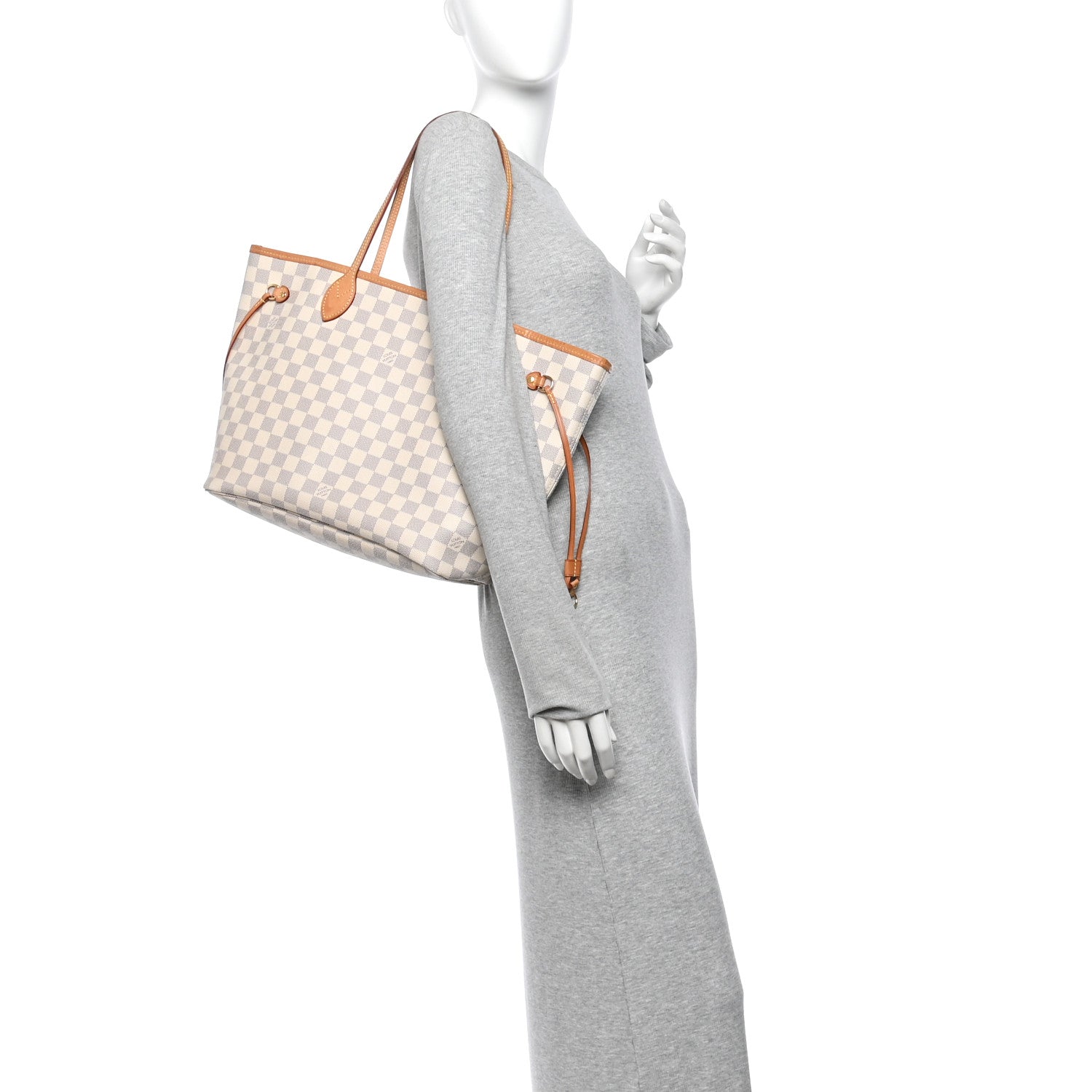 Louis Vuitton Damier Azur Neo Neverfull MM Rose Ballerine 2 of 15