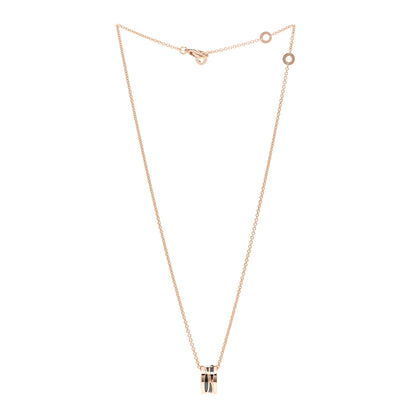 Bulgari 18K Rose Gold Ceramic B.Zero1 Legends Pendant Necklace Black 3 of 5