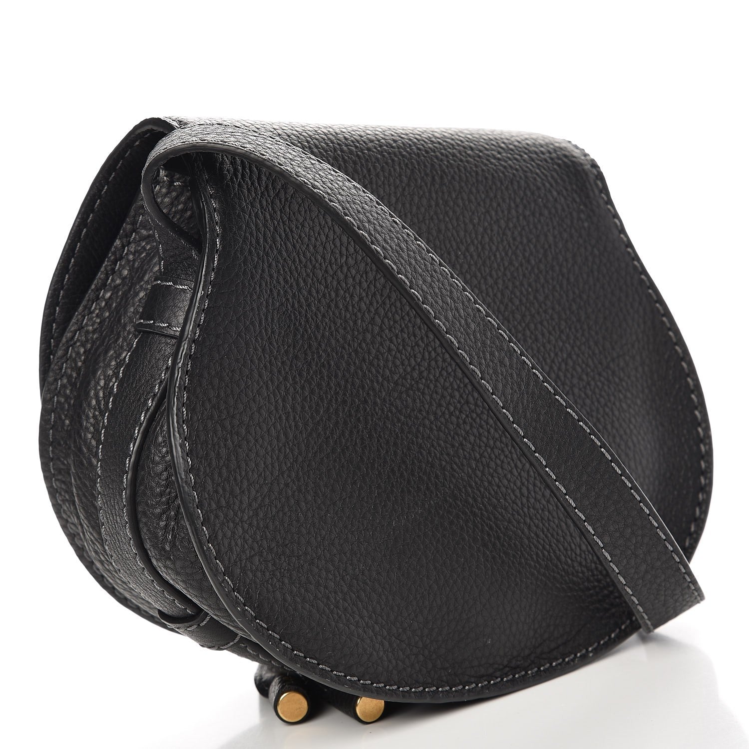 Chloe Calfskin Mini Marcie Round Crossbody Bag Black 3 of 8