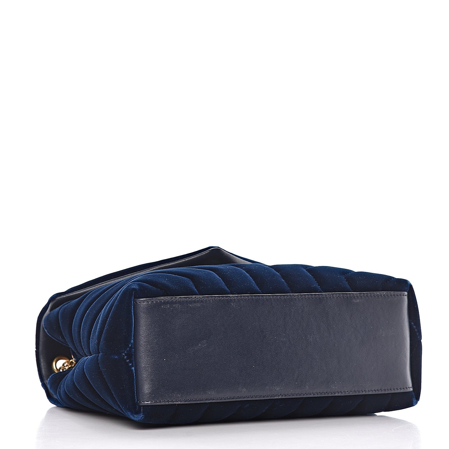 Velvet Y Quilted Monogram Small Loulou Chain Satchel Medium Blue