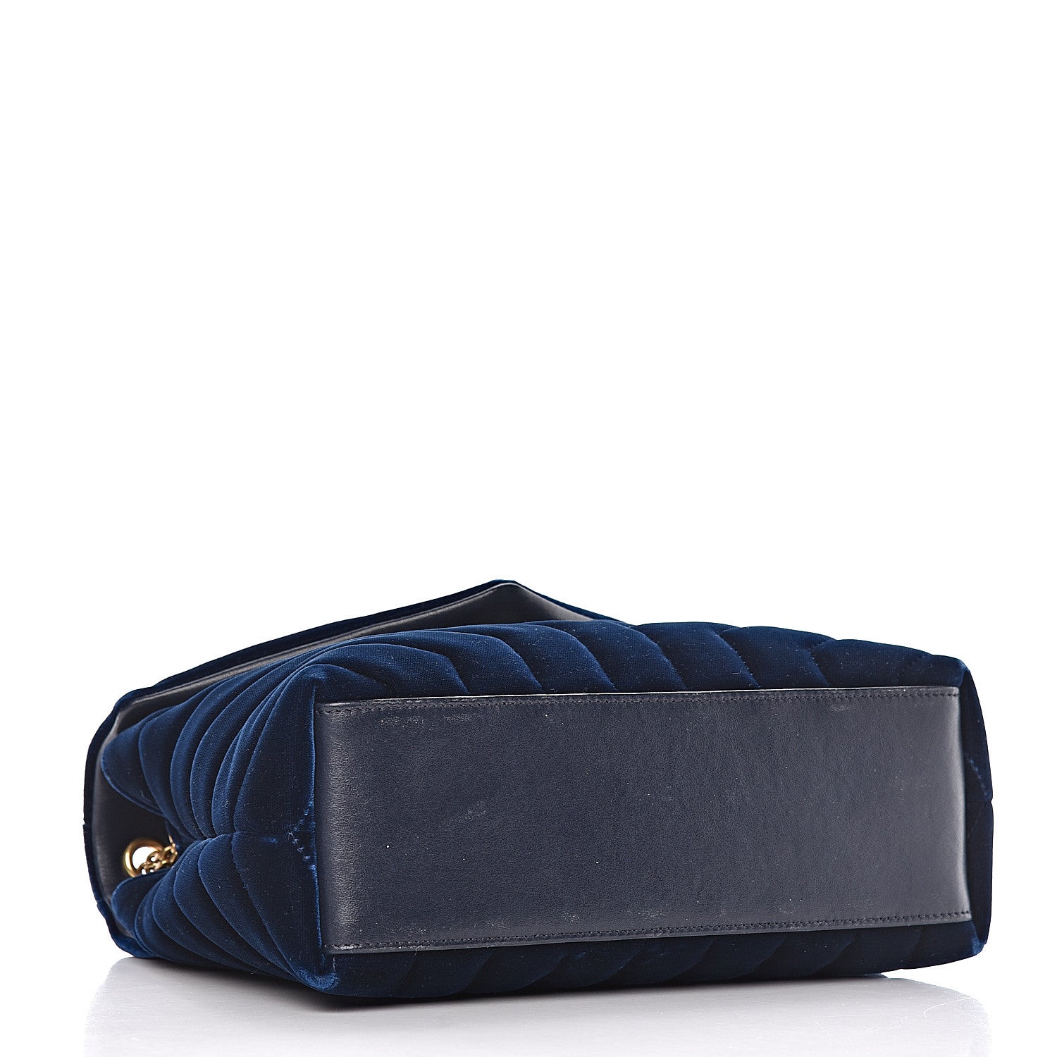 Saint Laurent Velvet Y Quilted Monogram Small Loulou Chain Satchel Medium Blue 4 of 21