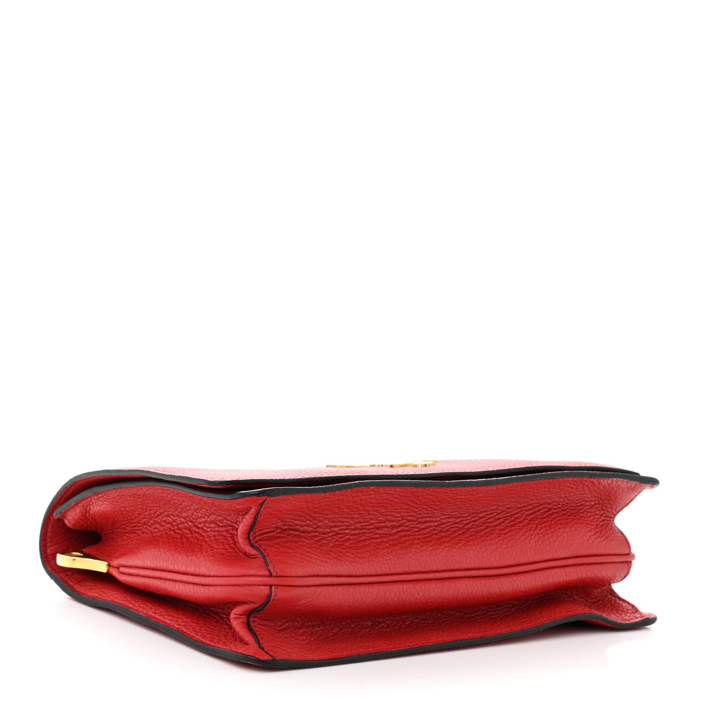 Vitello Daino Flap Crossbody Rosso