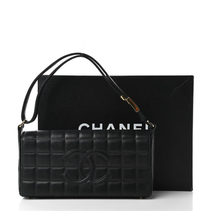 Chanel Lambskin Quilted CC Chocolate Bar Flap Black 11 of 13