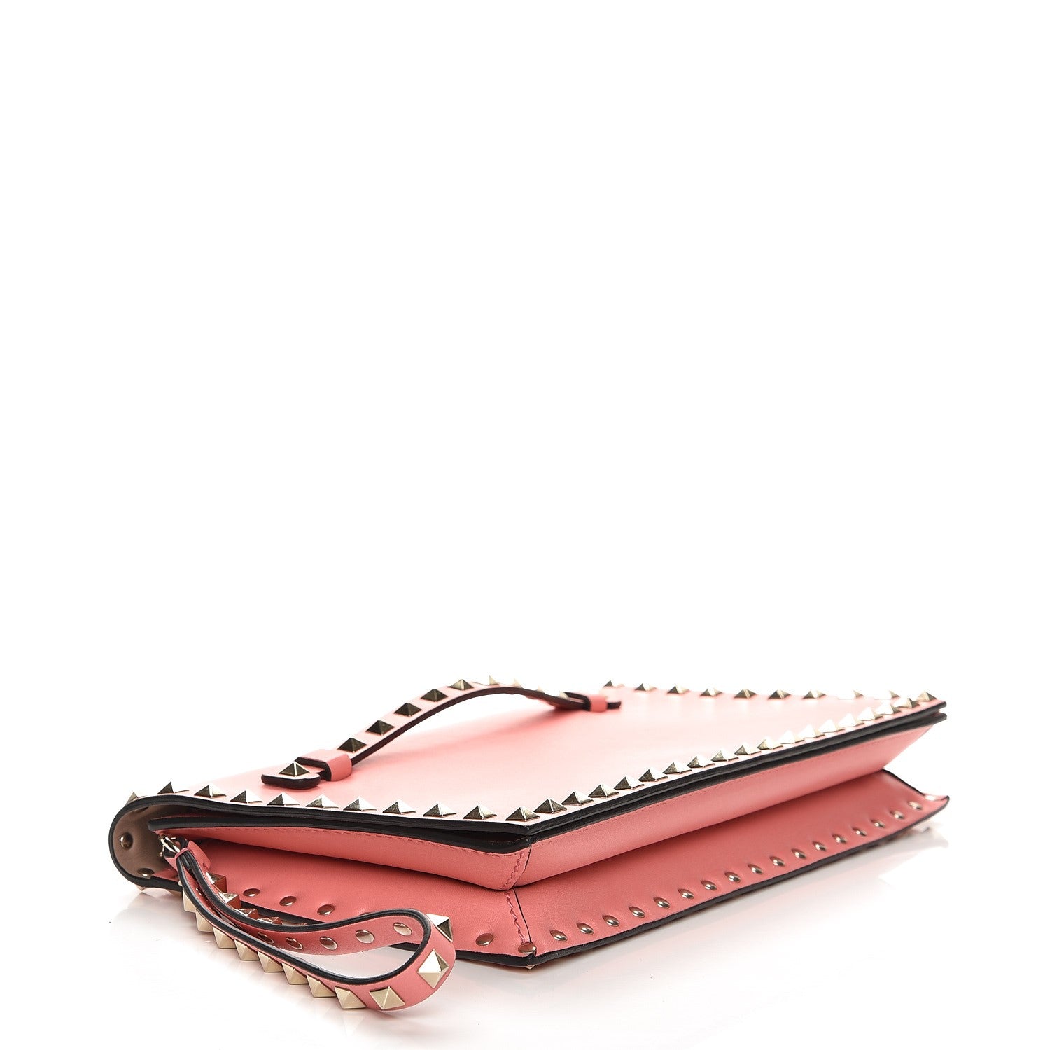 Valentino Garavani Nappa Rockstud Wristlet Clutch Paradise Rose 4 of 8