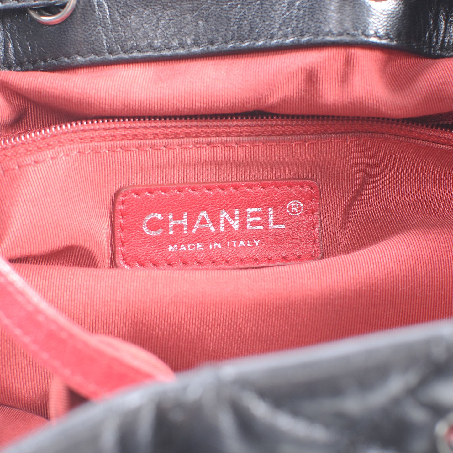 Lambskin Quilted Beijing Backpack Bag Black