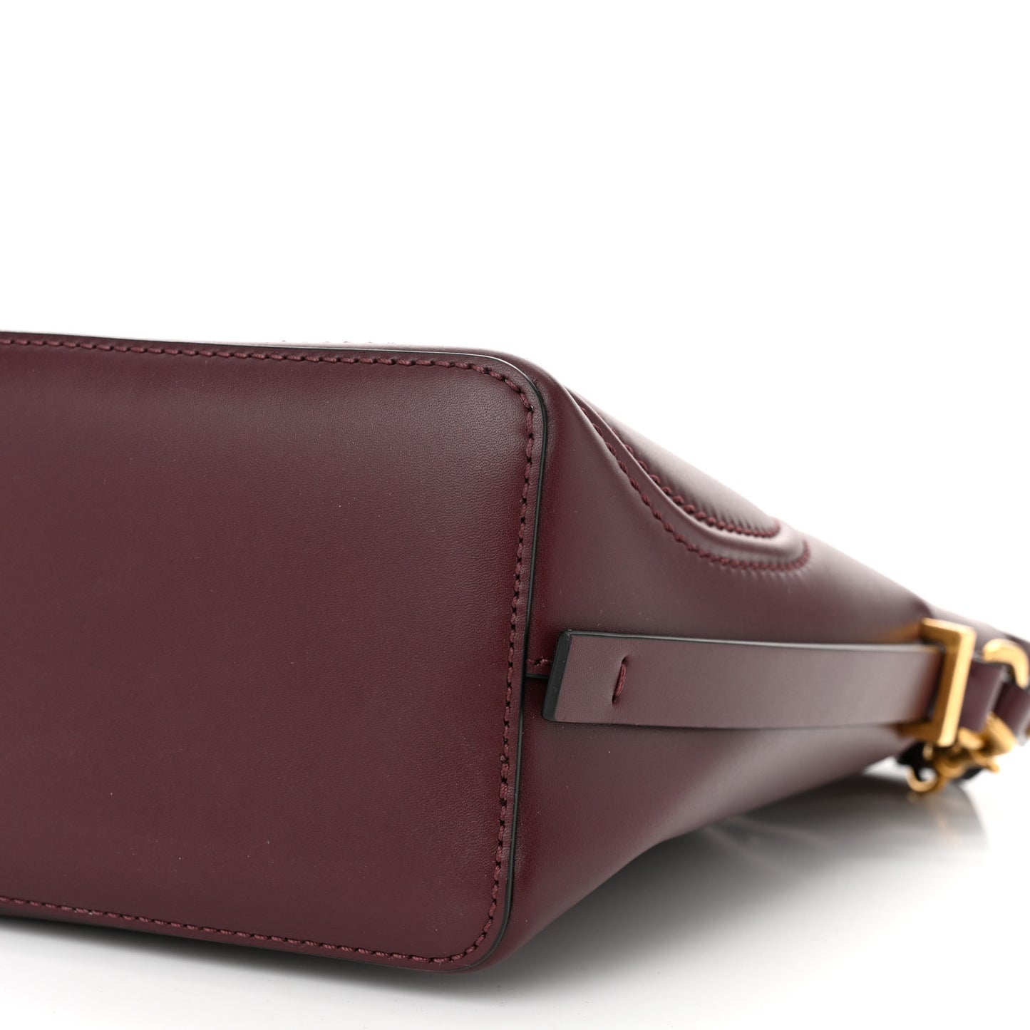 Calfskin Vlogo Walk Bucket Bag Burgundy