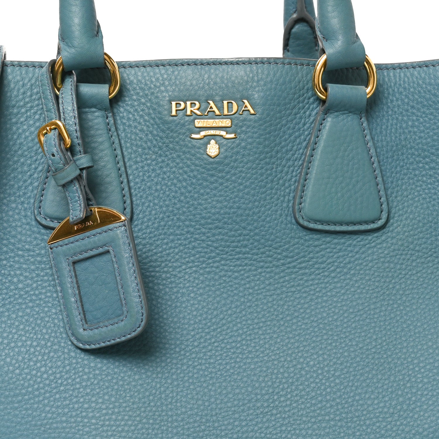 Prada Vitello Daino Tote  Marine 7 of 9