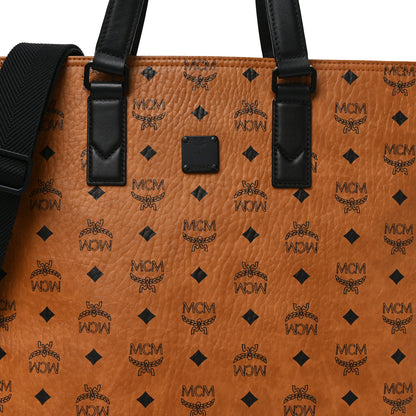 MCM Visetos Klassik Tote Cognac Black 7 of 9