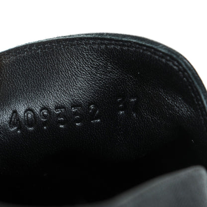 Gucci Lambskin Womens Horsebit Slingback Slippers 37 Black 8 of 8