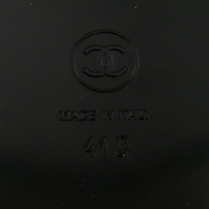 Chanel Cotton Logo Mule Sandals 41 Black White 7 of 10