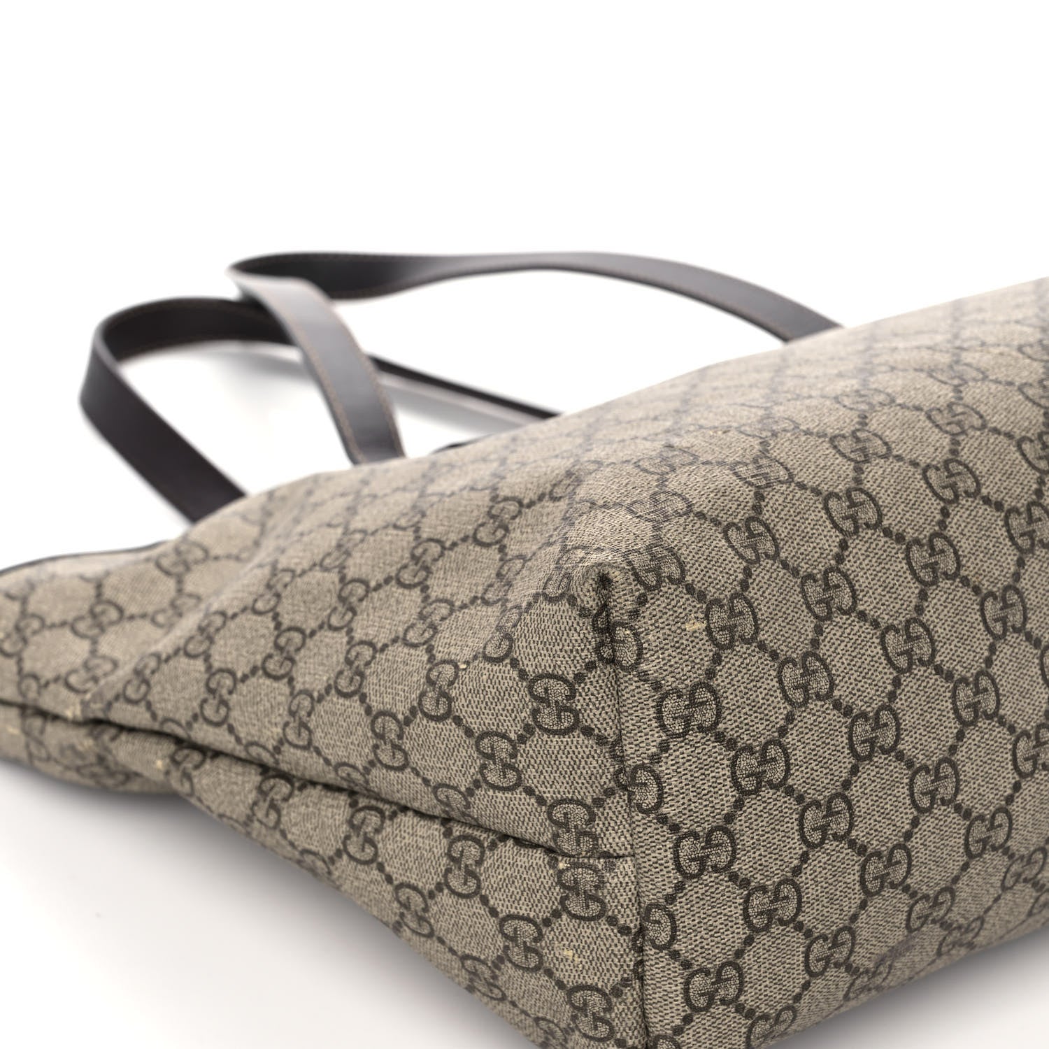 Gucci GG Supreme Monogram Medium Zippered Shopping Tote Dark Brown 11 of 16