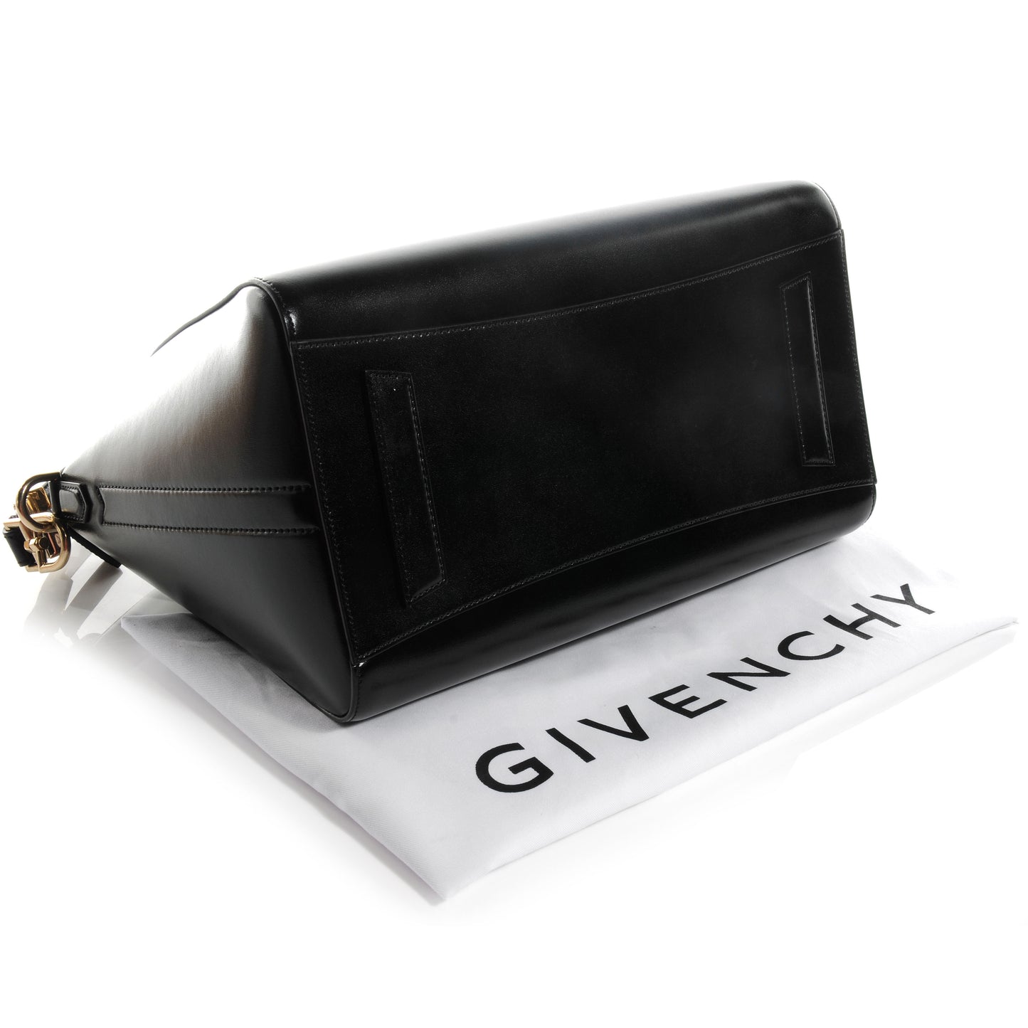 Shiny Lord Calfskin Medium Antigona Black