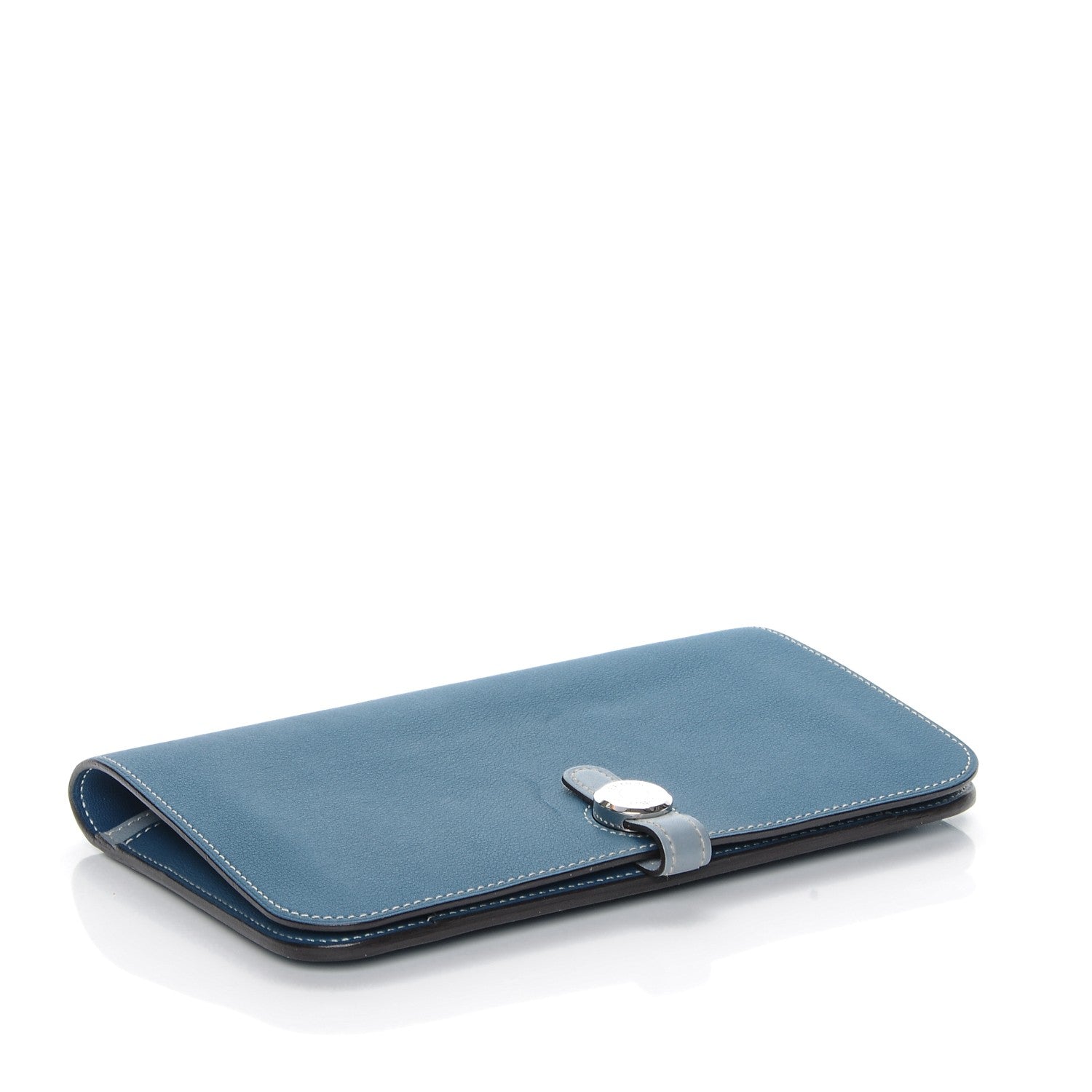 Hermes Swift Dogon Combined Wallet Bleu De Galice and Bleu Lin 4 of 7