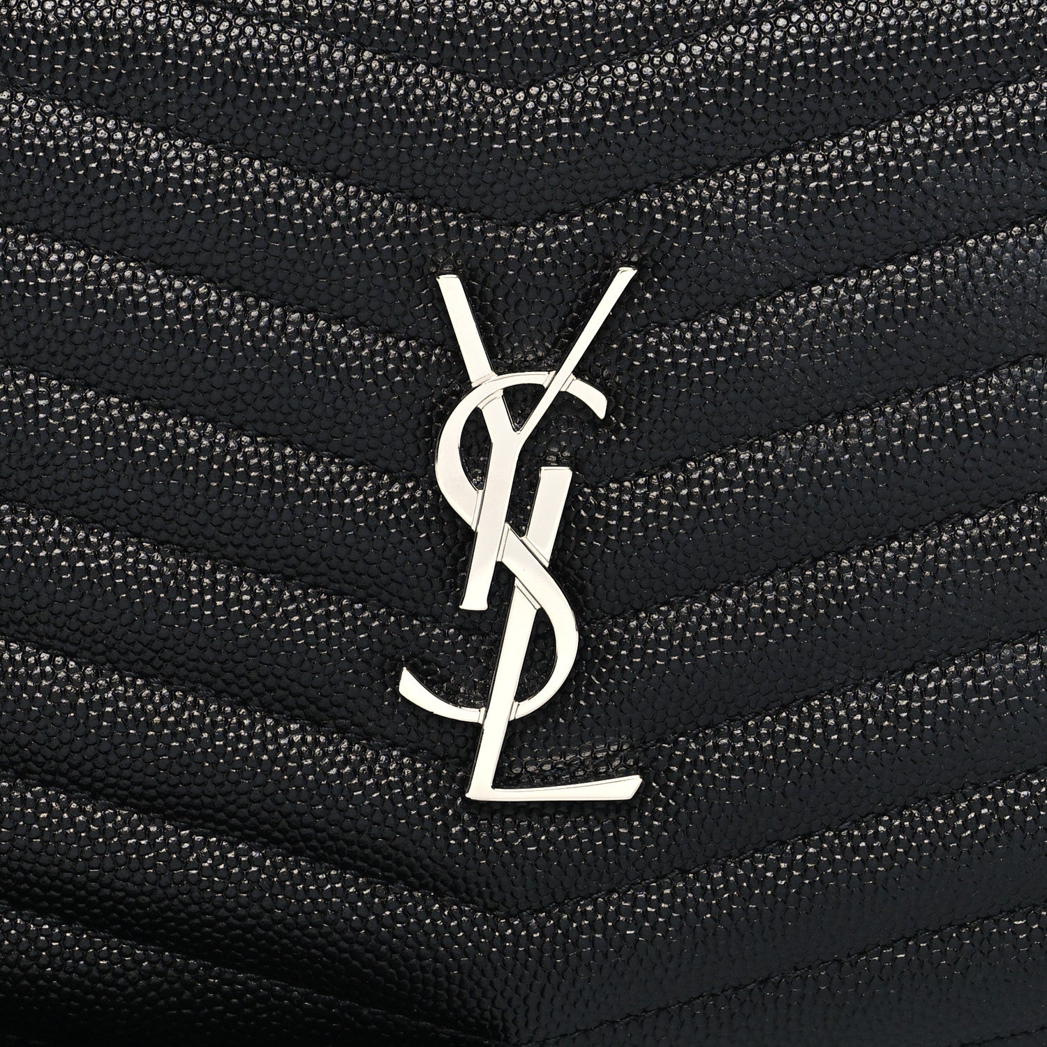 Saint Laurent Grain De Poudre Matelasse Monogram Mini Lou Camera Bag Black 8 of 10