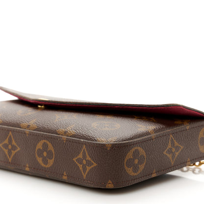Louis Vuitton Monogram Pochette Felicie Chain Wallet Fuchsia 10 of 10