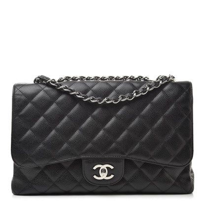 Chanel Caviar Quilted Jumbo Single Flap Black 1 of 13