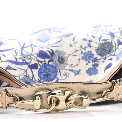 Gucci Canvas Flora Floral Large Wave Hobo Blue 11 of 12