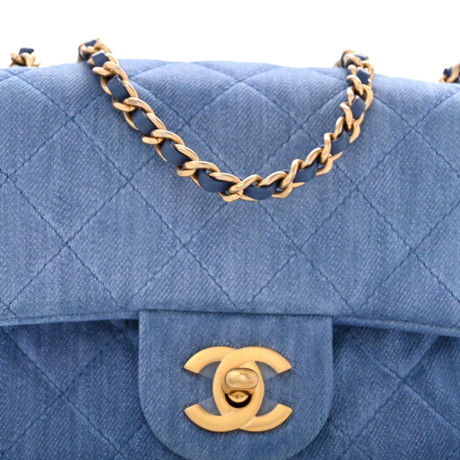 Chanel Denim Quilted Mini Pearl Crush Flap Blue 8 of 10