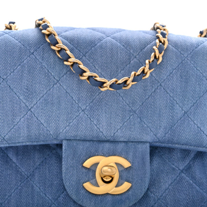 Chanel Denim Quilted Mini Pearl Crush Flap Blue 8 of 10