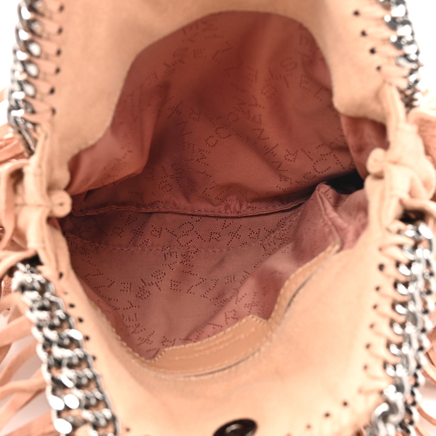 Stella McCartney Shaggy Deer Fringe Tiny Falabella Tote Powder 5 of 10
