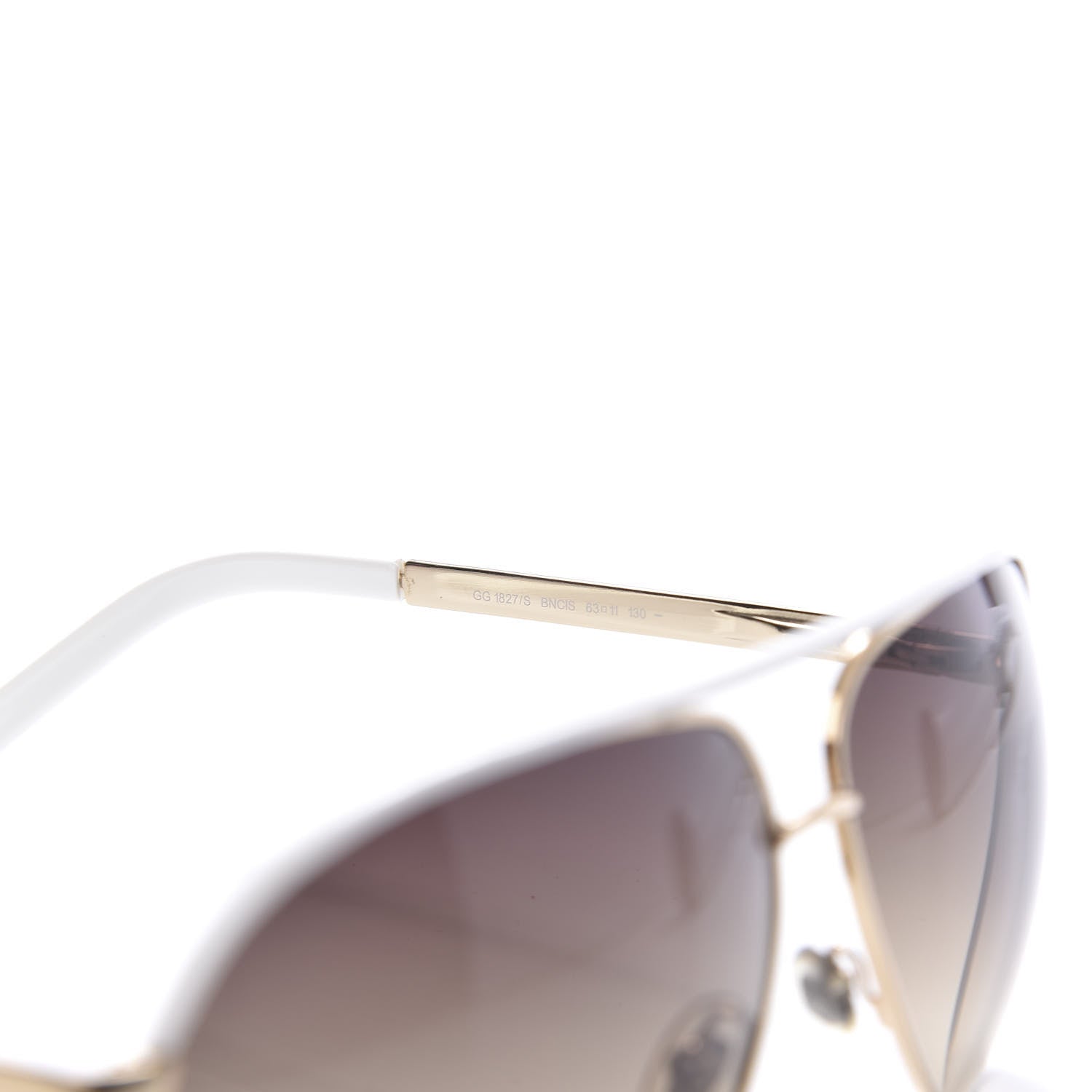 Gucci Aviator Sunglasses GG 1827/S White Gold 6 of 7