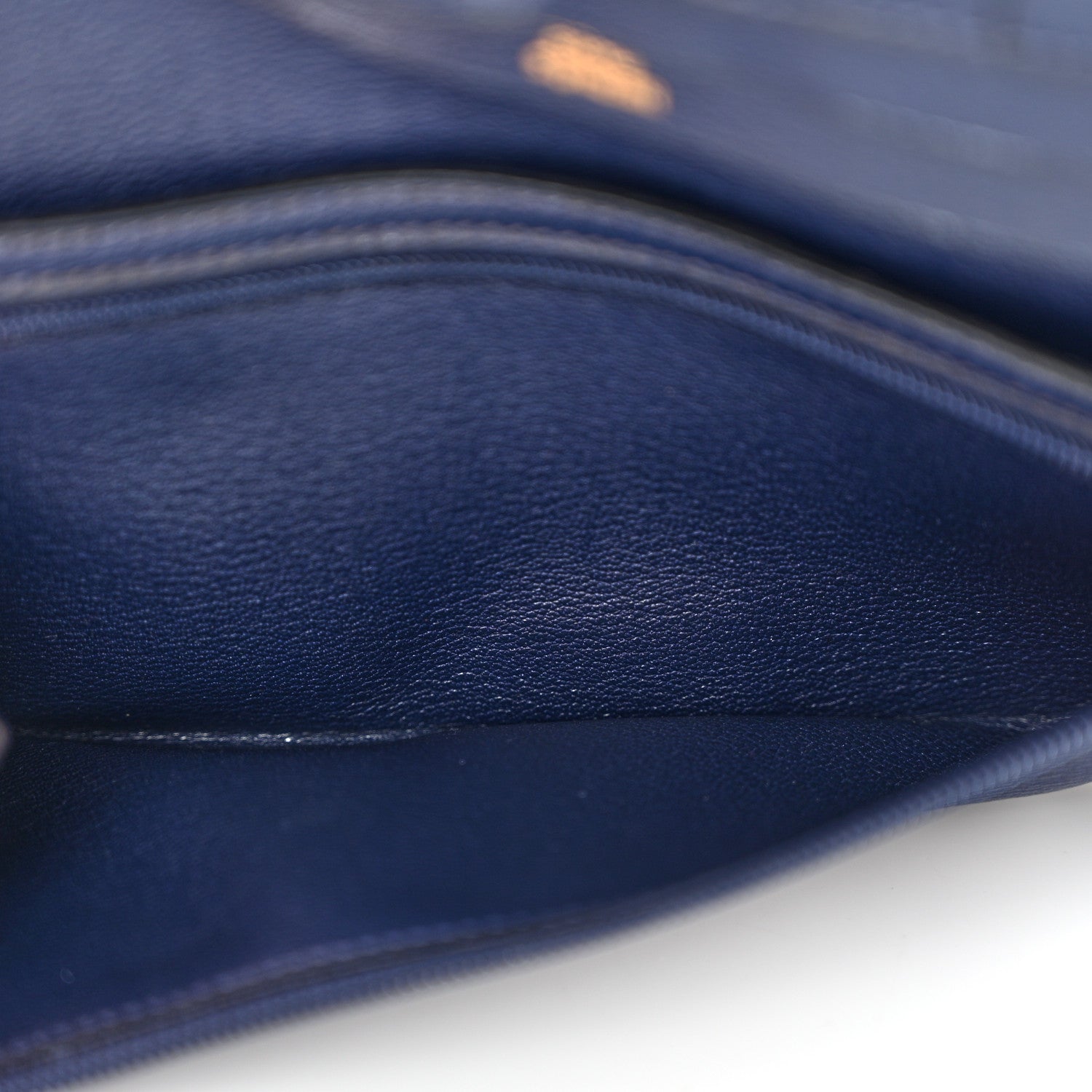 Hermes Lizard Bearn Gusset Wallet Bleu Saphir 6 of 17