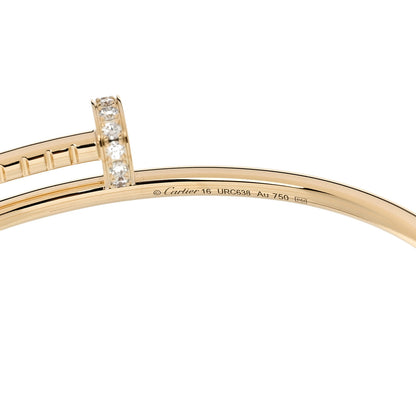 Cartier 18K Yellow Gold Diamond Small Juste Un Clou Bracelet 16 4 of 5
