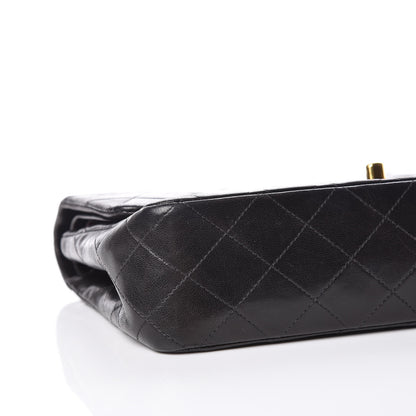 Chanel Lambskin Quilted Medium Double Flap Black 7 of 9