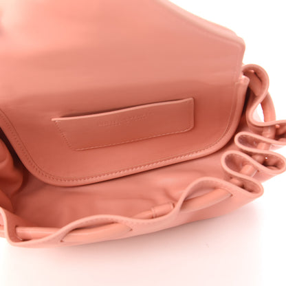 Bottega Veneta Lambskin Small Beak Triangle Flap Shoulder Bag Peachy Silver 5 of 9