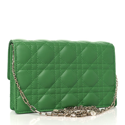 Christian Dior Lambskin Cannage My Dior Daily Chain Pouch Jade Green 3 of 10