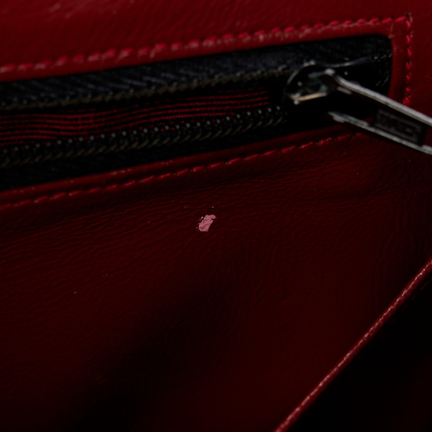 Lambskin Scallop Quilted Single Flap Black