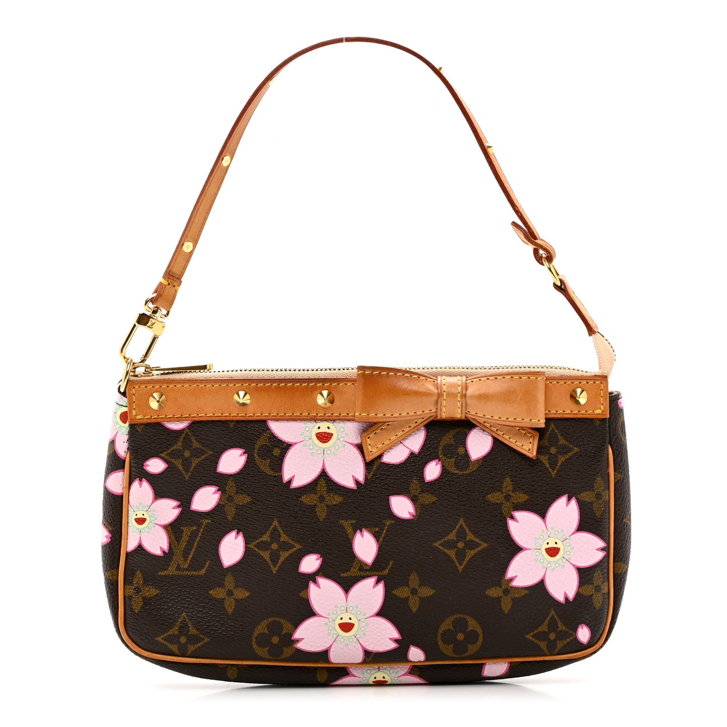 Monogram Cherry Blossom Pochette Accessories Brown