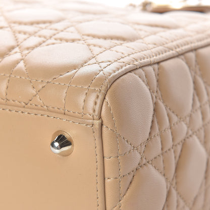 Christian Dior Lambskin Cannage Large Lady Dior Beige 10 of 13