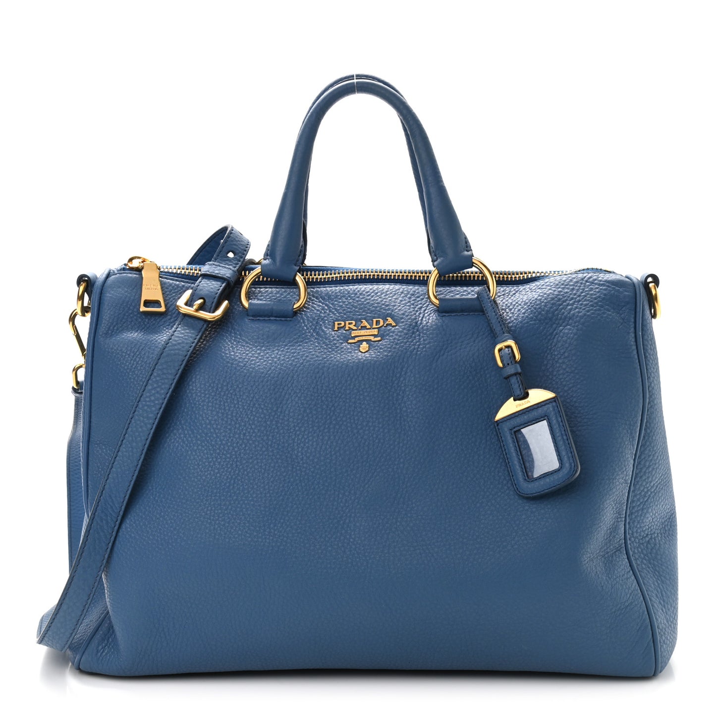 Vitello Daino Bauletto Tote Cobalto
