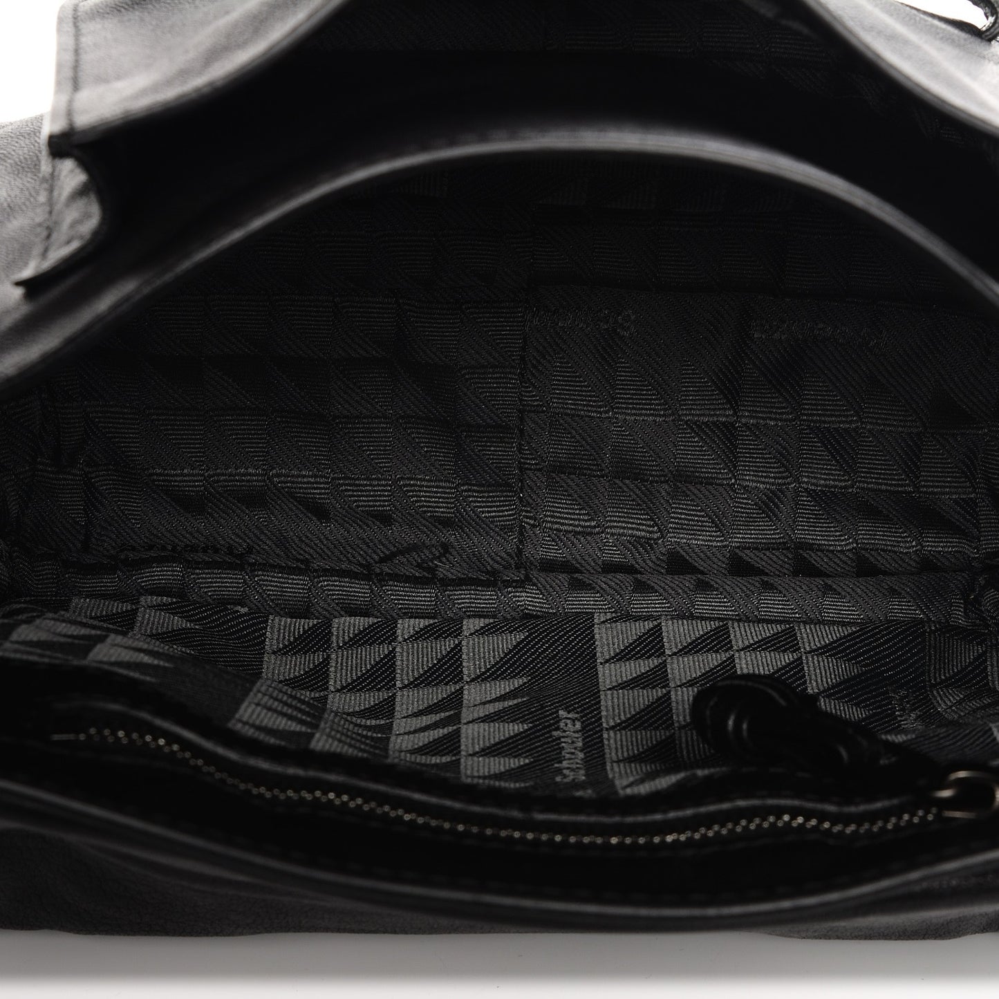 Lambskin Fringe PS1 Crossbody Pouch Black
