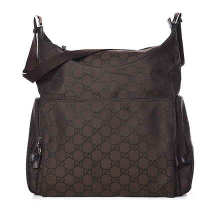 Gucci Nylon Monogram Extra Large Satchel Dark Brown 1 of 18