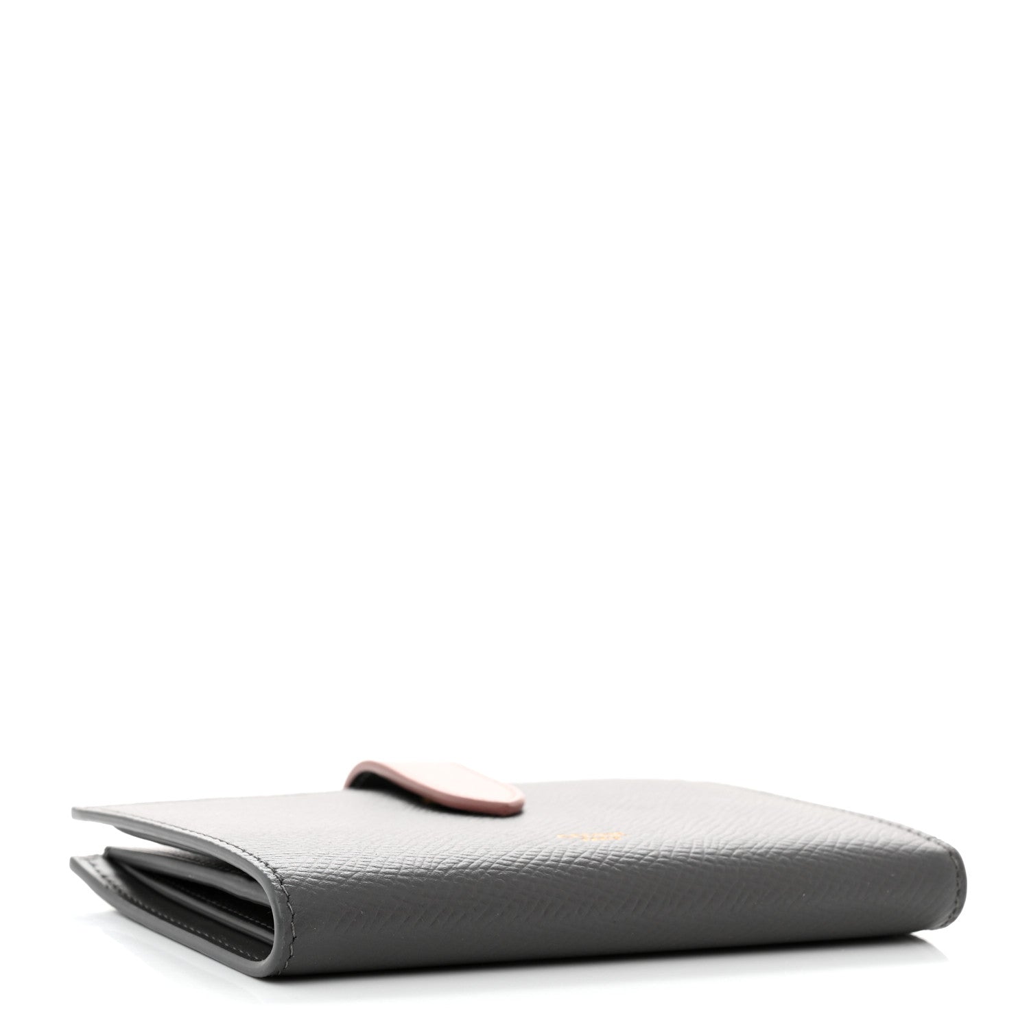 Celine Grained Calfskin Medium Multifunction Strap Wallet Grey Vintage Pink 3 of 7