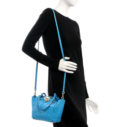 Valentino Garavani Vitello Monochrome Mini Rockstud Tote Parrot 2 of 12