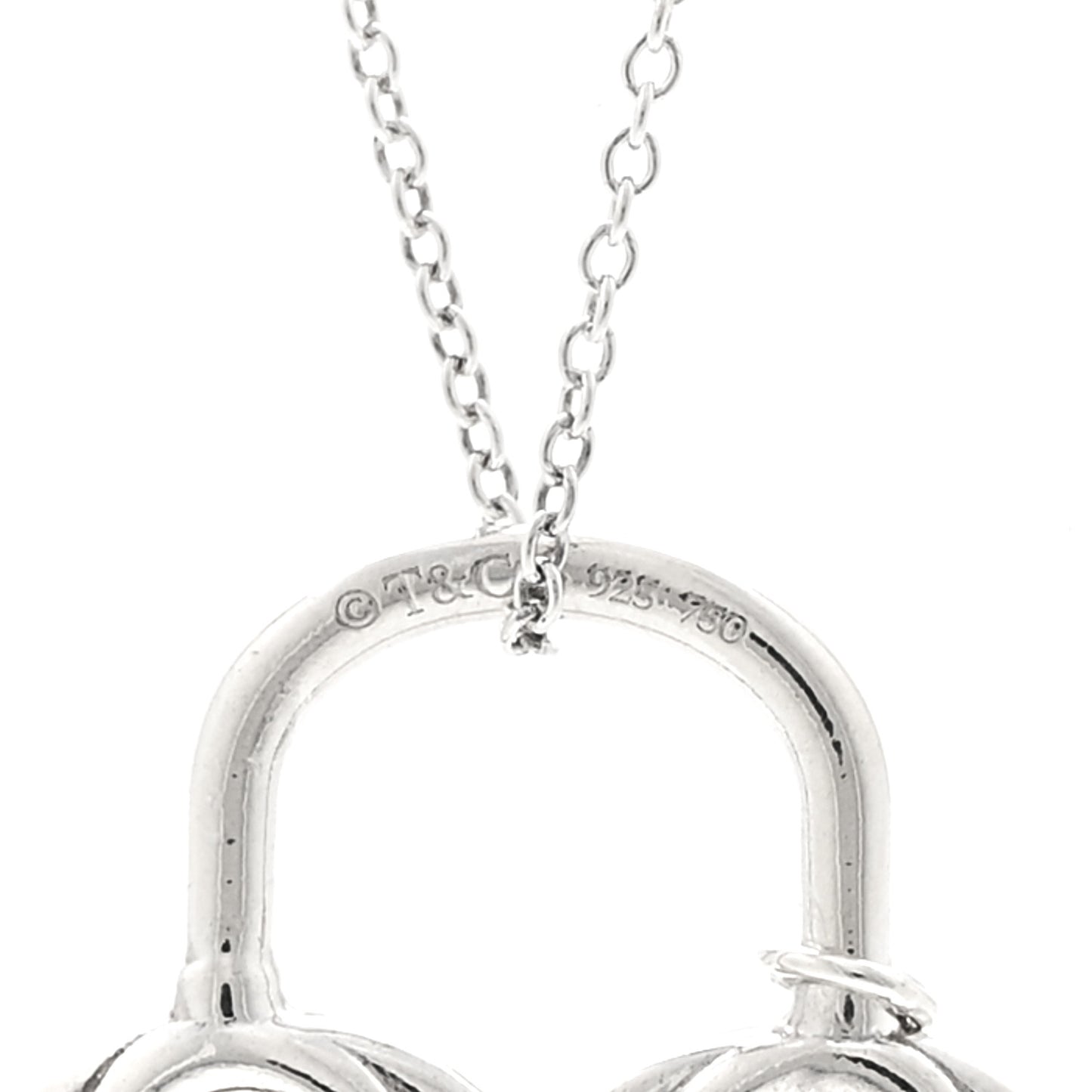 Sterling Silver 18K Rose Gold Filigree Heart Key Pendant Necklace