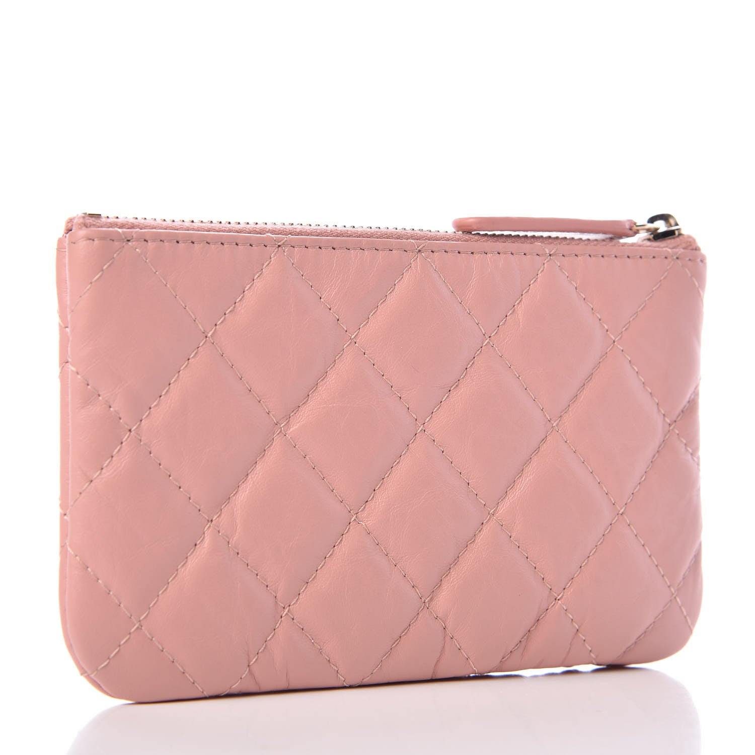 Chanel Aged Calfskin Quilted Small Reissue Cosmetic Case Light Pink 3 of 8