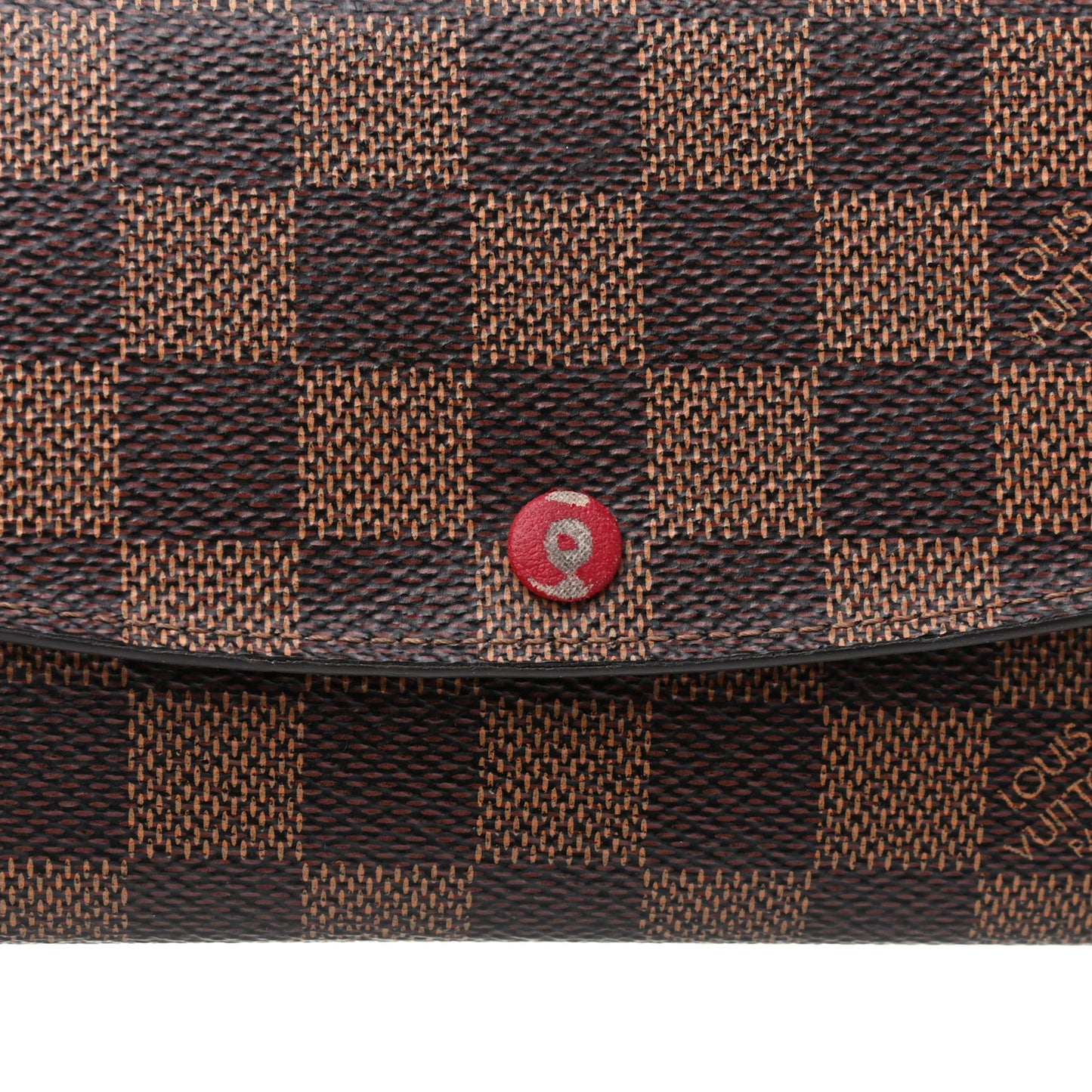 Damier Ebene Emilie Wallet Red