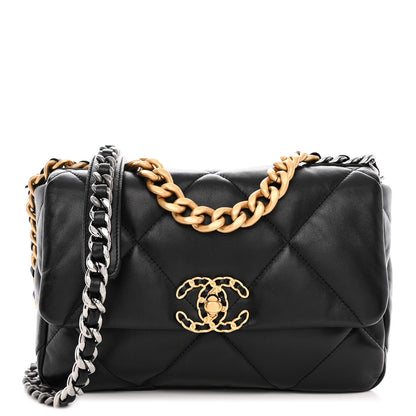 Chanel Lambskin Quilted Medium Chanel 19 Flap Black 1 of 11