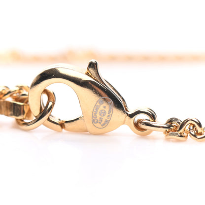Chanel Crystal Lock Symbols CC Necklace Gold 4 of 5