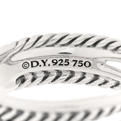 David Yurman Sterling Silver 18K Yellow Gold 6mm X Crossover Ring 54 7 4 of 4