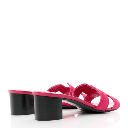 Hermes Pony Hair Oasis Sandals 37 Rose Fuchsia 4 of 8