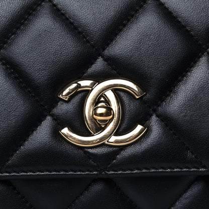 Chanel Lambskin Quilted Small Trendy CC Dual Handle Flap Bag Black 10 of 12
