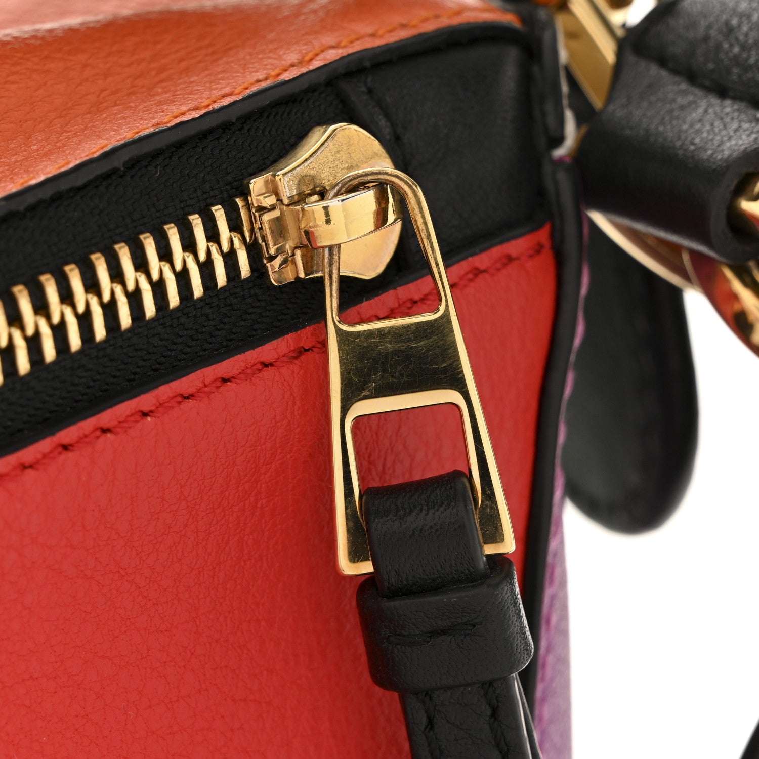 Loewe Calfskin Medium Puzzle Bag Multicolor Black 1802426
