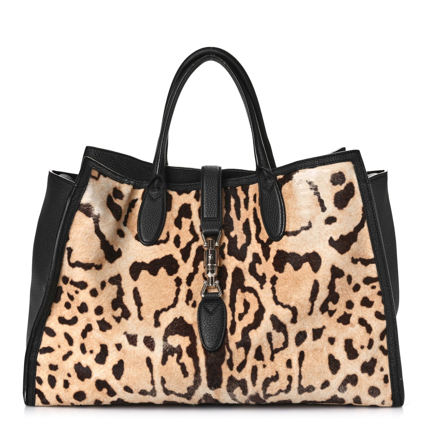 Pony Hair Cheetah Print Medium Jackie Top Handle Bag