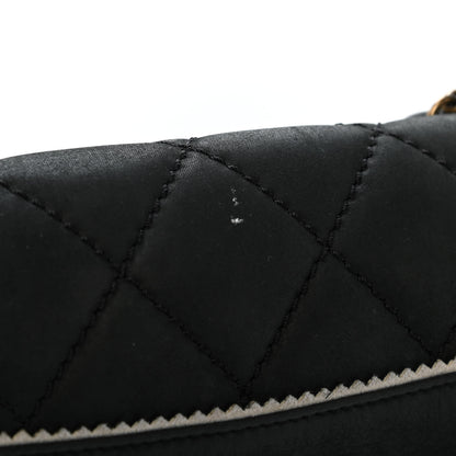 Chanel Iridescent Calfskin Quilted Lace Up Flap Black 5 of 5