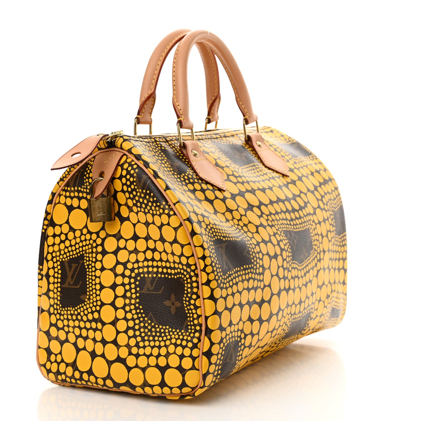 Monogram Kusama Town Speedy 30 Yellow